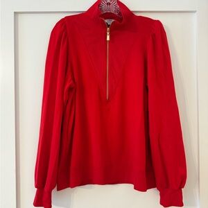Crown & Ivy Red Zipper Sweatshirt